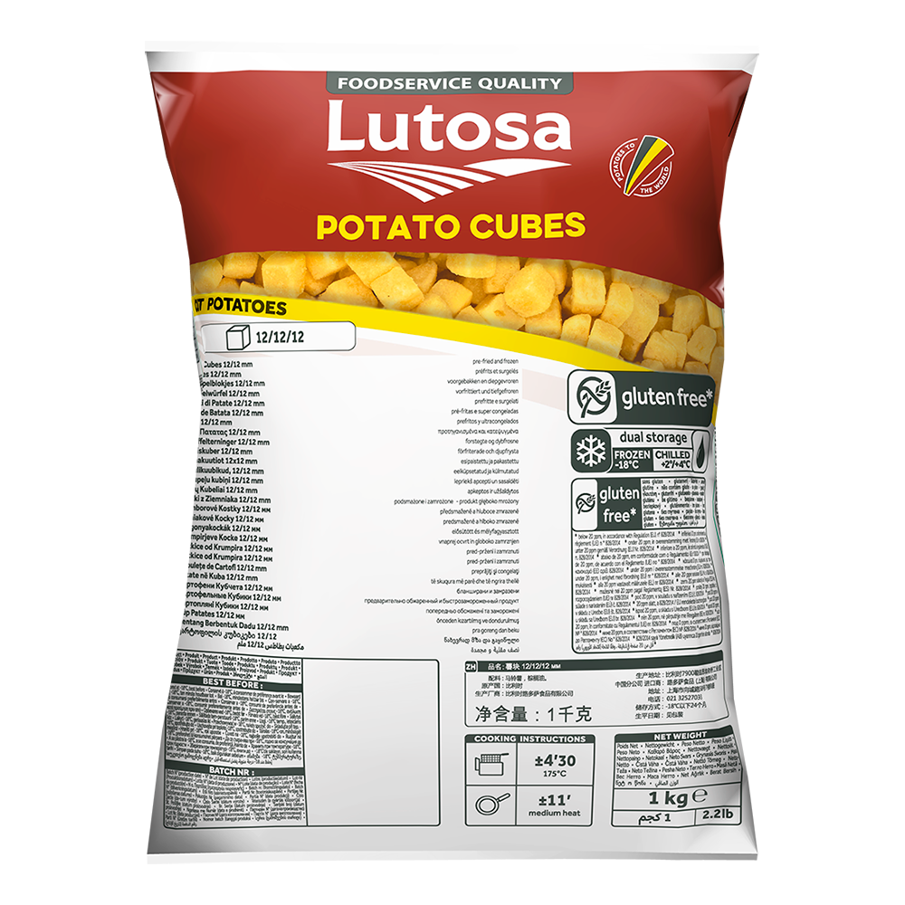 Lutosa Foodservice Potato Cubes 1KG