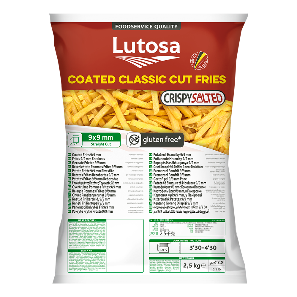 Lutosa Foodservice Coated CRISPYSALTED Classic Cut Fries 2.5KG