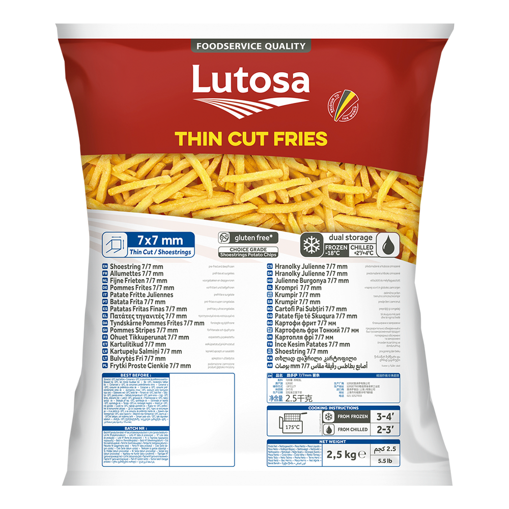 Lutosa Foodservice Thin Cut Fries 2.5KG