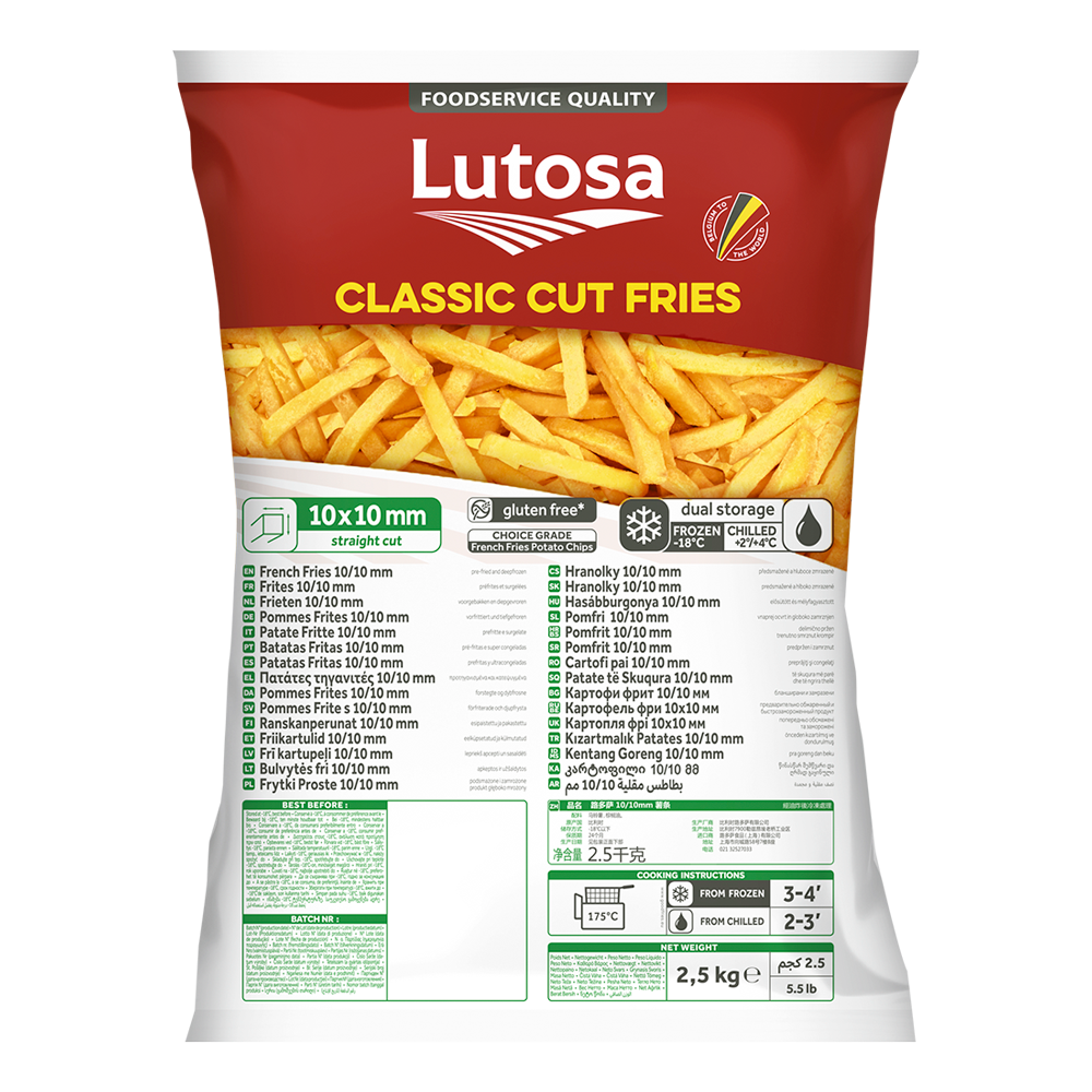 Lutosa Foodservice Classic Cut Fries 2.5KG