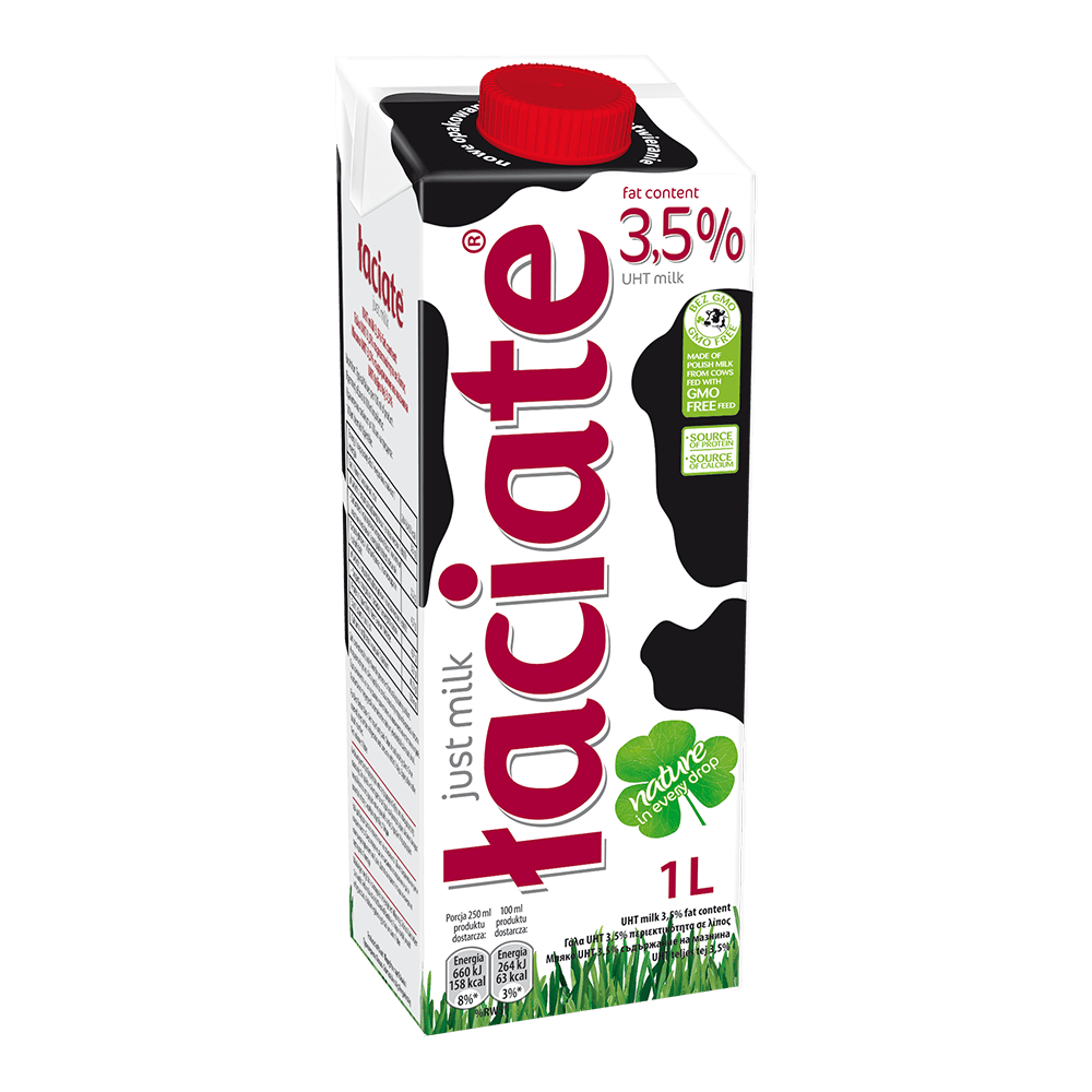 Laciate UHT Milk 3.5% Fat (1L)