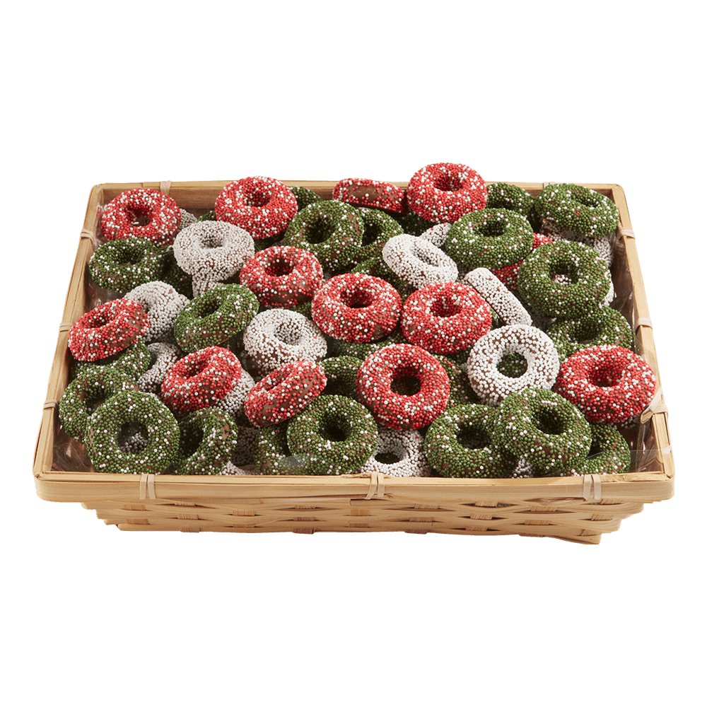 Basket of Assorted Christmas Wreaths