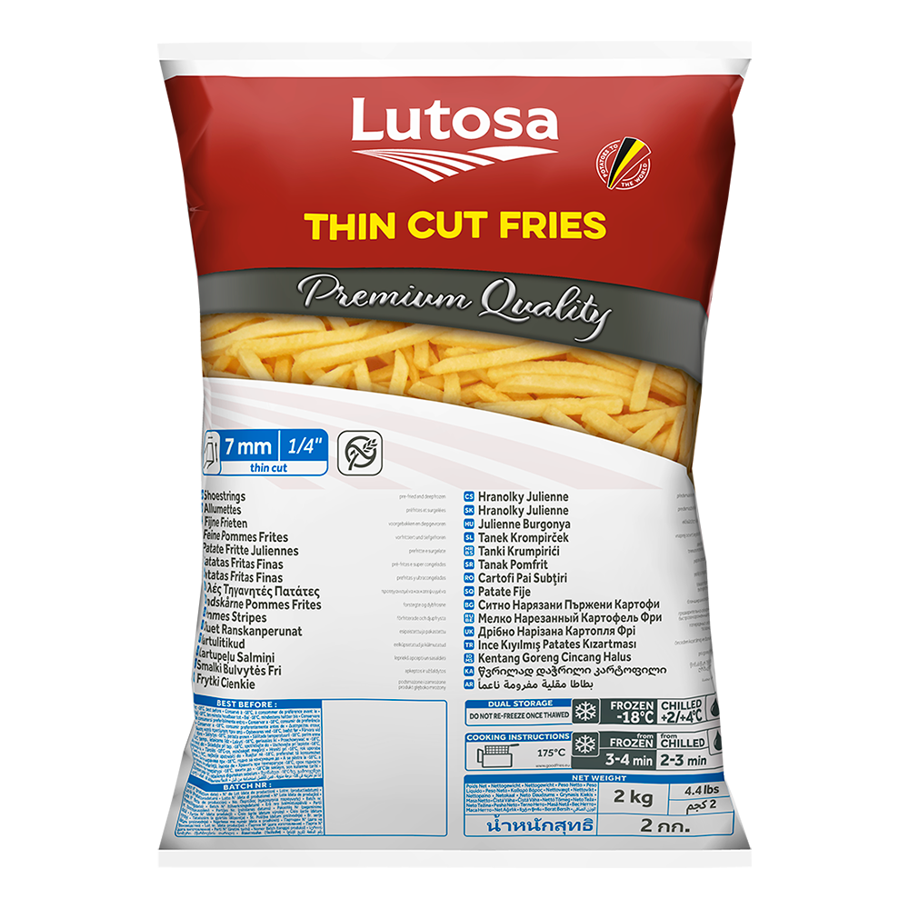 Lutosa Foodservice Premium Quality Thin Cut Fries 2KG